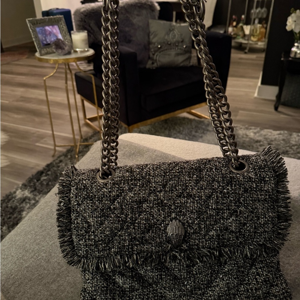 Kurt Geiger Chic Black Tweed Women's Bag - Picture 4 of 8
